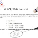 Jeugd – Ouder / Kind toernooi  – 07-Feb-2014